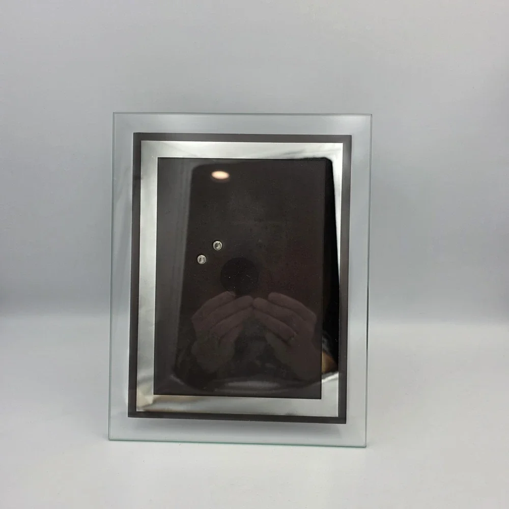 Sola Contemporary Clear Glass Picture Frame & Mirror Outline Modern Rectangular
